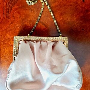 Beautiful Vintage Satin Evening Bag